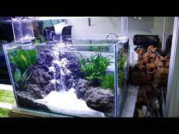 Aquascape Waterfall 40cm Youtube In 2020 Aquascape Aquarium Landscape Aquarium Sand