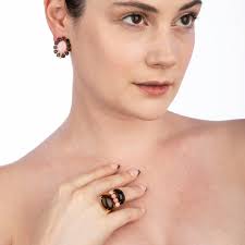 Rose Ring in Brown, size 8