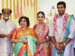 Jijabai wife:latha rangachari elder daughter. A Fairytale Wedding Soundarya Rajinikanth Vishagan Vanangamudi Host Lavish Reception Kajol In Attendance The Economic Times