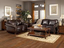We started with the new walnut furniture. Dark Gray Walls Brown Couch Living Room Vtwctr