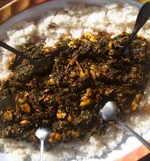 Sauce Epinard Sauce Feuille Avec Un Jeune Riz Blanc Sauce Epinard Feuille De Manioc Recettes De Cuisine Africaine