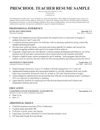 Moreover, i would like to work with other . Preschool Teacher Resume Sample Writing Tips Resume Companion
