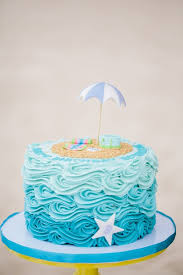 Birthday Cakes For Ladies 2020 Colorful Seaside Birthday Party Kara S Party Ideas In 2020 Beach Birthday Cake Summer Birthday Cake Ocean Birthday Cakes