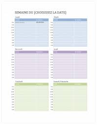 Modele planning a la semaine. Modeles Gratuits De Calendriers Hebdomadaires Sur Office Com Excel