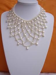 Netted Pearl Necklace By Milenant Boncuk Kolyeler Dugun Takilari Boncuk Suslu Takilar