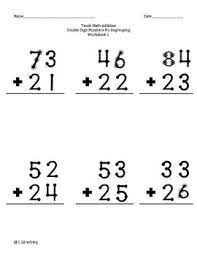 While the target age group for these math worksheets is fourth graders, other children can benefit from them as well. Touch Math Addition Adding Double Digit Numbers Bundle By Sophie S Stuff