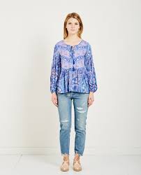 Spell The Gypsy City Lights Blouse Indigo Garmentory