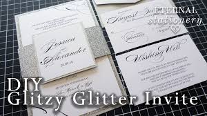 How To Make Elegant Glitter Wedding Invitations With Belly Band Diy Invitation Youtube Glitter Wedding Invitations Diy Wedding Belly Band Invitation