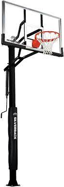 Silverback 60 In Ground Basketball Hoop With Adjustable Height Tempered Glass Backboard And Pro Style Breakaway Rim Amazon Co Uk Sports Outdoors