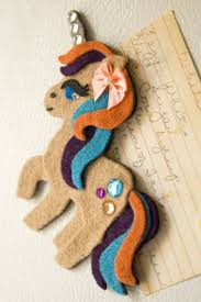 Unicorn My Little Pony Magnet In Tan Felt 10 00 Via Deerashley On Etsy With Images Felt Crafts Crafts Felt Magnet