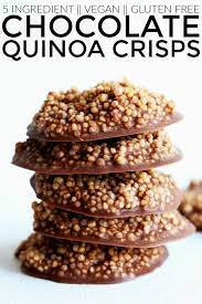 Chocolate Quinoa Crisps Only 5 Ingredients The Toasted Pine Nut Recipe Chocolate Crunch Healthy Chocolate Free Desserts