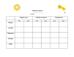Behavior Chart For Adhd Worksheets Teaching Resources Tpt