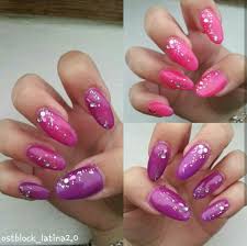 Thermo Nagel Kalt Warm Pink Lila Glitzer Strass Gelnagel Thermo Nails Cold Warm Pink Purple Glitter Strass Lila Glitzer Nageldesign Rosa Schwarze Nageldesigns