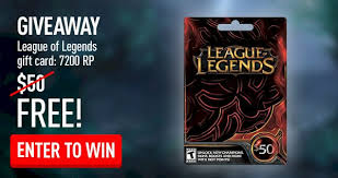 The more you can use prizerebel, the more rp you can get. League Of Legends Card 50 Giveaway Get Free Codes Legally Give Zone