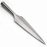 The head may be simply the sharpened end of the shaft itself, as is the case with fire hardened spears, or it may be made of a more durable material fastened to the shaft, such as bone, flint, obsidian, iron, steel, or bronze. Axes Tomahawks Spears Other Throwing Weapons Atlanta Cutlery