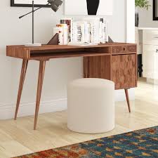 Lietz Solid Wood Computer Desk Wood Computer Desk Home Office Desks Mid Century Desk
