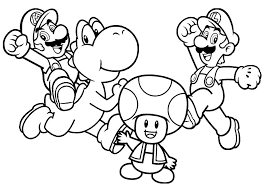 Collection of print mario and luigi coloring pages (36) mario and luigi drawing yoshi colouring Mario Riding Yoshi Coloring Page Novocom Top