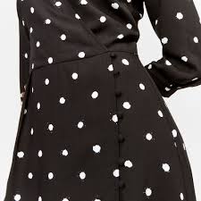 Black And White Spot Midi Dress Warehouse Spot Print Midi Dress Black Pattern 4