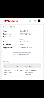 Need help : rpurolator