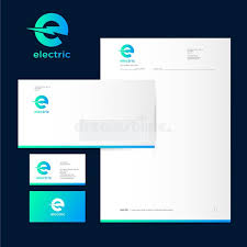 Letterheads may include your name, logo, contact information and website. Electric Logo Letter E With Lightning On A Dark Background Letterheads Envelopes And Business Card Stock Vector Illustration Of Emblem Identity 112907382