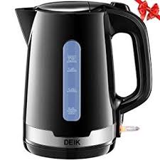 Deik Bouilloire Electrique Sans Bpa Theiere Electrique Bouilloire Sans Fil 1 7l 2200w Noir Classe Energetique A Bouilloires Electriques Bouilloire Theiere