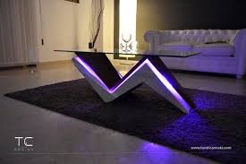 Glass Coffee Table Unique Living Room Wooden Modern With Led Lights Serenity Model Glass Coffee Table Unique Coffee Table Modern Coffee Tables