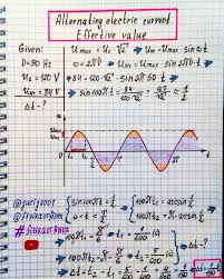 Allternating Electric Current Effective Value The Operating Voltage In The Ac 120 V Determine The Time Du Physics And Mathematics Learn Physics Electricity