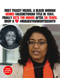 Tracey Meares was denied her rightful valedictorian title in 1984 at  Springfield High despite having the highest grades. After 38 years, she was  finally honored with the title during a special event