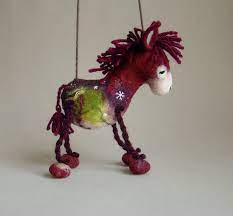 Dominic Felt Donkey Art Toy Felted Marionette Puppet Etsy Art Toy Felt Toys Soft Sculpture