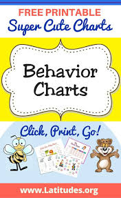 free printable behavior charts for kids free printable