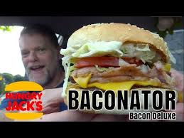Hungry Jacks Baconator Bacon Deluxe Review Youtube