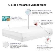 Protect A Bed 4 Pc Bed Bug Protection Kit 6 Sided Mattress Pad Encasement Box Spring Cover Pillow Co Mattress Encasement Queen Memory Foam Mattress Mattress