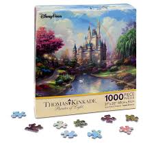 An excellent 4000 pieces puzzle manufactured by mb in 1978: Disney Jigsaw Puzzle Walt Disney World Cinderella Castle Thomas Kinkade 1000 Pc