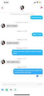 They're all funny and witty because. Knock Knock Tinder Know Your Meme