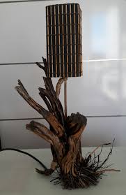 Dogal Ahsap El Yapimi Abajur Siparis Uzerine Yapilir Driftwood Lamba Abajur Dogal