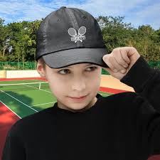 Kids Personalized Tennis Hat, Youth Custom Tennis Hat, Tennis Baseball Cap,  Kid Custom Logo Hat, Tennis Monogram, Tennis Team Gift, Kid Gift