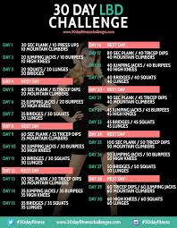 30 Day Little Black Dress Challenge Chart 30 Day Fitness