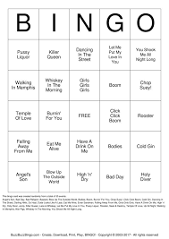 You can use one (or more) of the existing lists of sight words and/or use your own custom word list. Rock N Roll Bingo Cards To Download Print And Customize