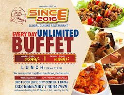 Get Everyday Unlimited Buffet At Since 2016 Global Cuisine Restaurant Check Offer Details Below Now Familyrestau Global Cuisine Food Discount Meal Deal