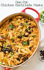 Skillet Mushroom Beef And Rice Recipe Quick Easy Best Recipe Box Recipe Chicken Enchilada Pasta Enchilada Pasta Pasta Casserole Recipes