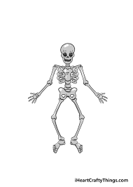 Long bones, short bones, tabular bones, irregular bones, and sesamoid bones. Skeleton Drawing How To Draw A Skeleton Step By Step