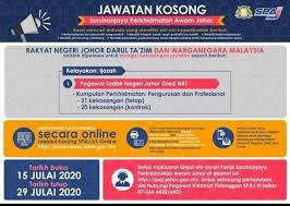 Thank you for your comment! Komuniti Johor Jawatan Kosong Suruhanjaya Perkhidmatan Awam Negeri Johor Facebook