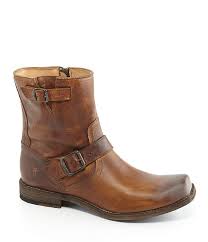 Frye Mens Smith Engineer Leather Buckle Boots