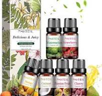 PHATOIL Huile Essentielle Fruitée 6 x 10ml, Huiles Essentielles pour  Diffuseur Humidificateur, Aromathérapie Huile Parfumée de Noix de Coco,  Fraise, ...