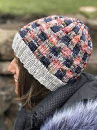 Free Hat Knitting Pattern For Buffalo Plaid Beanie Hat Knitting Patterns Knitting Knitted Hats