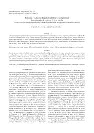 Di samping itu, manfaat angkak juga bisa mengurangi kadar trigliserida. Pdf Solving Fractional Fredholm Integro Differential Equations By Laguerre Polynomials