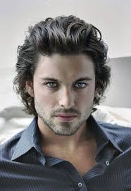 Pushed Back Hairstyle For Men Mens Hairstyles Medium Long Hair Styles Men Wavy Hair Men