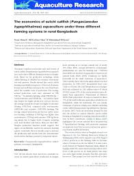 As aquaculture has grown to complement our wild fisheries, current and former fishermen are using aquaculture to supplement and support fishing marine aquaculture provides a domestic source of economically and environmentally sustainable seafood that complements and supports our wild. Pdf The Economics Of Sutchi Catfish Pangasianodon Hypophthalmus Aquaculture Under Three Different Farming Systems In Rural Bangladesh Economics Of Sutchi Catfish Aquaculture In Bangladesh Nesar Ahmed Academia Edu