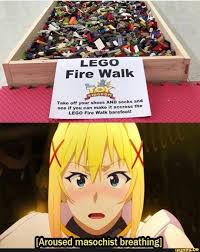 Take 0 Your Shoes And Socks And Soe You Can Make It Accross Lhe Lego File Walk Barcioot Aroused Machist Breathing Ifunny Anime Memes Funny Anime Memes Anime Funny