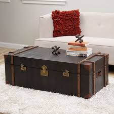 Unique Black Croc Emboss Leather Finish Storage Trunk Style Coffee Table Ebay Coffee Table Trunk Leather Trunk Coffee Table Leather Trunk